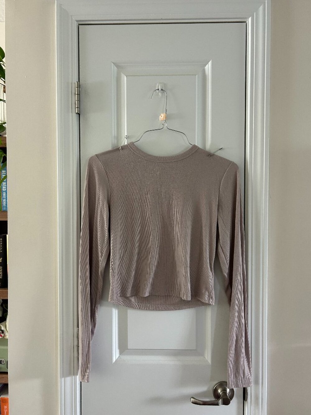 Purple Ribbed Long Sleeve